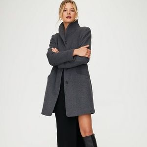 Aritzia Wilfred Cocoon Wool & Cashmere Coat - Grey